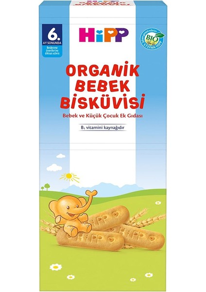 Organik Bebek Bisküvisi 180 gr 6 Adet fiyatları