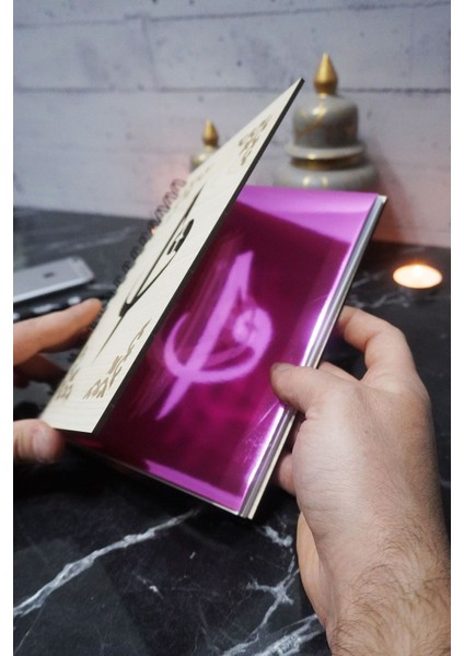 Elif Vav Temalı Ahşap Kapaklı Defter - Çizgili Defter - Ajanda - Okul Defteri (A5 - 120 Sayfa) fiyatları