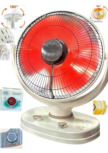1000W Elektrikli Soba Vantilatör Tipi Tasarruflu Süper Isı Seramik Güneş Karbon Isıtıcı