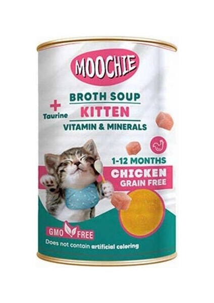 Kitten Et Suyu Içerisinde Tavuklu Tahılsız Yavru Kedi Çorbası 135 ml modelleri