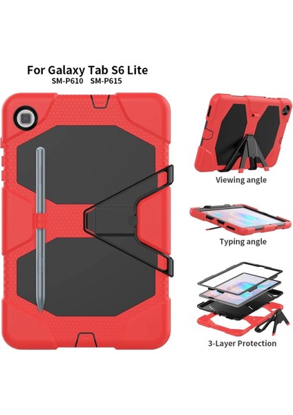 Samsung Galaxy P610 Tab S6 Lite 10.4 Kılıf Griffin Tablet Kapak - Kırmızı fiyatları