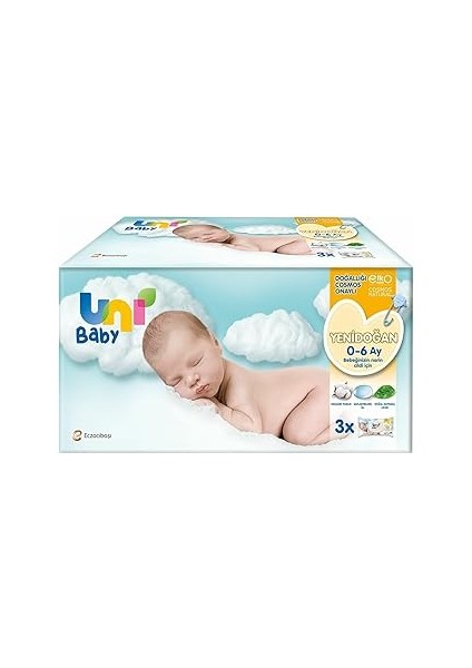Uni Baby Yenidoğan Islak Mendil 3*40 Yaprak