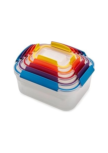 Joseph Joseph 81081 Est Lock 5 Parça Saklama Kabı Seti, Çok Rekli