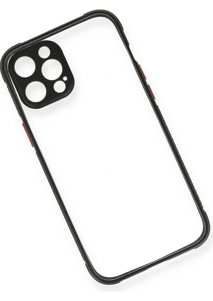 iPhone 12 Kılıf Miami Şeffaf Silikon - Siyah modelleri