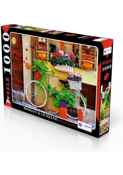 Bisiklet ve Çiçekler 1000 Parça Puzzle fiyatları
