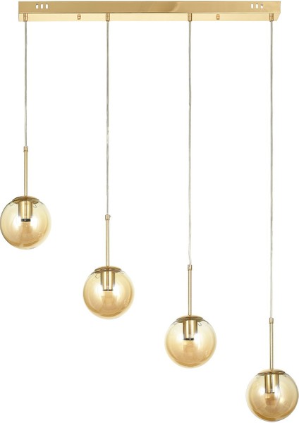 Miya 4 lü Yemek Masası Üstü Bal Camlı Modern Sarkıt Avize - (Gold Kaplama) fiyatları