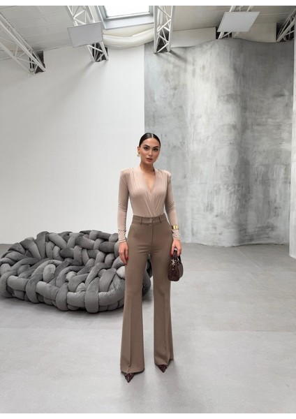 230 gr Poly Viscose Full Lycra Ispanyol Paça Pantolon fırsatları