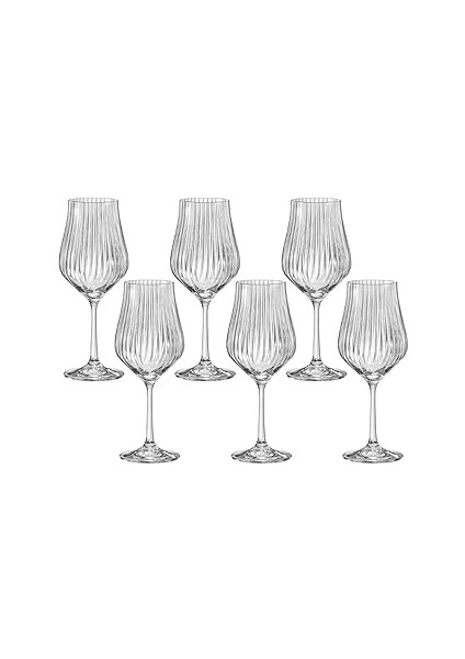 Bohemia Tulipa Optic Kırmızı Şarap Kadehi, Kristal Cam, 450 Ml, 6'lı Set