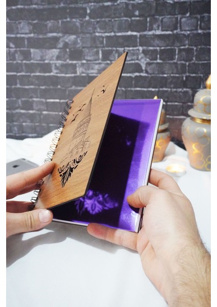 Galata Kulesi Ahşap Kapaklı Günlük Plan Defteri - Süresiz Ajanda (Ahşap Rengi Ceviz) A5 fiyatları