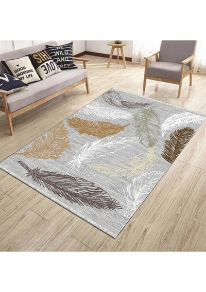 Tüy Desenli Halı Yıkanabilir Kilim Kaymaz Tabanlı Yolluk Dot Tabanlı Halı 2059B fırsatları