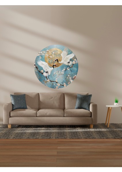 , Japon Tarzı, Turna Kuşu Figürlü ve Çiçek Desenli, Cam, Duvar Sticker, 50X50CM indirimleri