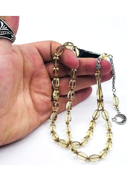 Şeffaf Model Sıkma Ateş Kehribar Tesbih fiyatları