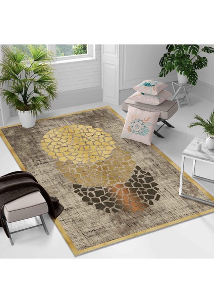 Kaymaz Taban Yıkanabilir Halı – Mutfak, Salon, Yatak Odası Için Modern Dijital Baskı Halı