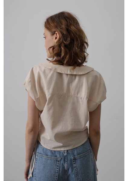 Bebe Yaka Yanları Bağlamalı Bluz - Taş fırsatları