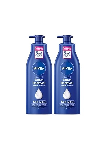 Besleyici Vücut Sütü 400ML, Kuru Ciltler, 48 Saat Nemlendirici, Vitamini, Badem Yağı, X2 Ad