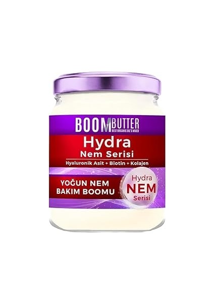 Boom Butter Hydra Yoğun Nem Saç Bakım Boom, Derinlemesine Nemlendirme & Onarıcı Bakım, Kuru ve Yıpr