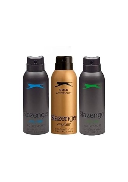 Active Sport Gold Yeşil Mavi Deodorant 3x 150ML Set
