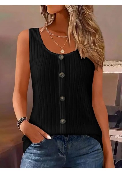 Kadın Askılı Yuvarlak Yaka Önden Düğmeli Kalın Fitilli Kaşkorse Bluz modelleri