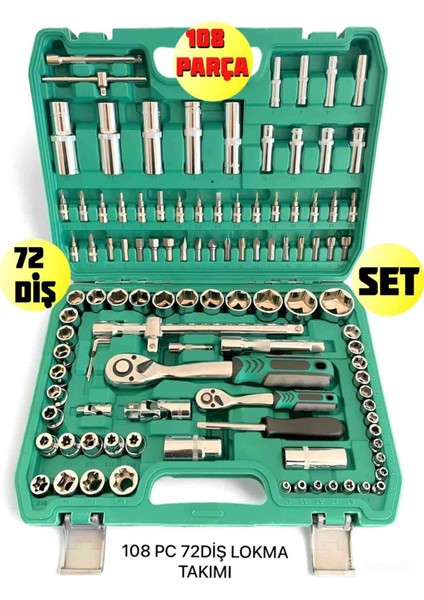 108 Parça Cırcır Seti Pc 72 Diş Lokma TAKIMI108 Pcs Parça Lokma Takımı Tam
