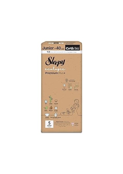 Ecologic Premium Plus Efsane Paket Bebek Bezi 5 Numara Junior 160 Adet