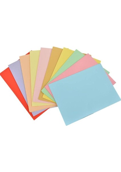 Renkli Fotokopi Kağıdı A4 80 Gr 100 Adet 10 Farklı Renk ile Ofis ve Ev Kullanımı İçin