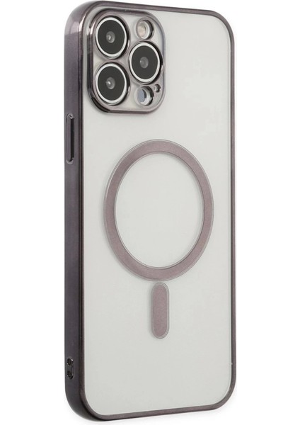 iPhone 14 Pro Kılıf Magneticsafe Lazer Silikon - Siyah