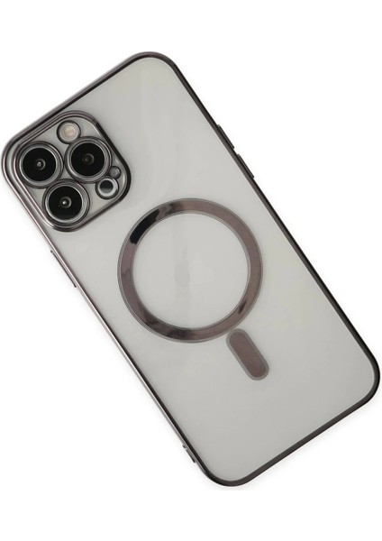 iPhone 14 Pro Kılıf Magneticsafe Lazer Silikon - Siyah modelleri