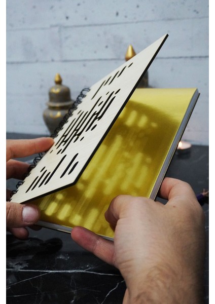 Müzik Ritmi Desenli Ahşap Kapaklı Defter - Çizgisiz Defter - Ajanda- A5 Anı Defteri fiyatları