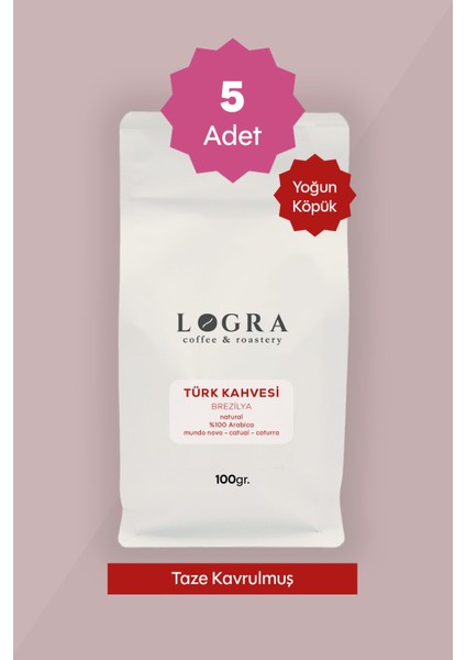 Türk Kahvesi(Yumuşak İçimli) 5 x 100 gr