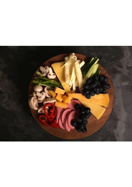 Doğal Ahşap Pasta Kek Standı , Ahşap Ayaklı Kek Standı,mermer Sunumluk, Mermer Peynir Tabağı 28 cm modelleri