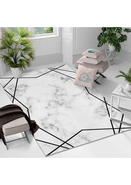 Kaymaz Taban Yıkanabilir Halı – Mutfak, Salon, Yatak Odası Için Modern Dijital Baskı Halı