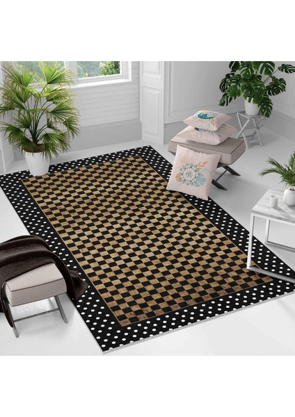 Kaymaz Taban Yıkanabilir Halı – Mutfak, Salon, Yatak Odası Için Modern Dijital Baskı Halı