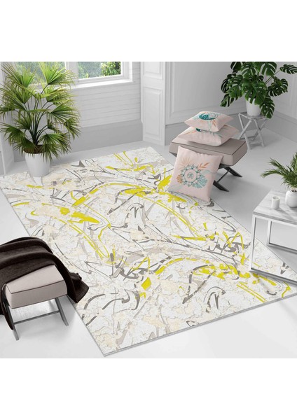 Kaymaz Taban Yıkanabilir Halı – Mutfak, Salon, Yatak Odası Için Modern Dijital Baskı Halı