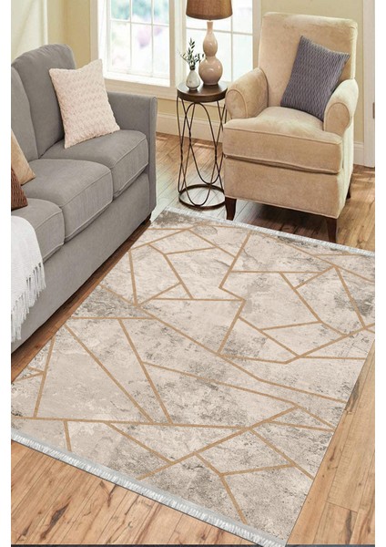 Makinede Yıkanabilir Kaymaz Tabanlı Halı Oval Yuvarlak Yolluk Dot Tabanlı Salon Halısı 0086C