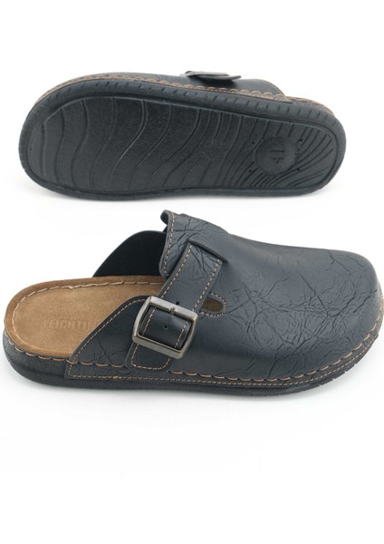 Erkek Iç Taban Hakiki Deri Tek Toka Ayarlanabilir Ev Bahçe Günlük Terlik indirimleri