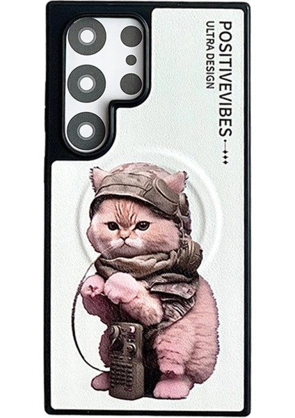 Samsung Galaxy S24 Ultra Fun Magsafe Kapak - Beyaz Dsdrn