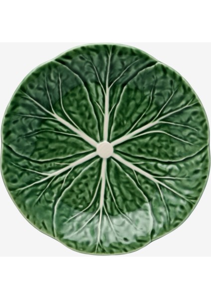 Bordallo Pinherio Cabbage Yeşil Seramik Pasta Tabağı 19 cm