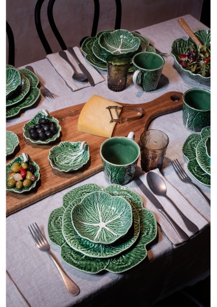 Bordallo Pinherio Cabbage Yeşil Seramik Pasta Tabağı 19 cm modelleri