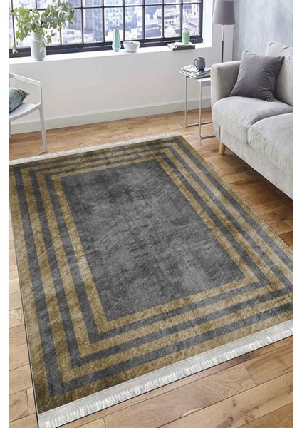 Overloklu Modern Halı Makinede Yıkanabilir Kaymaz Taban Kilim Dot Tabanlı Salon Halısı 0067D fırsatları