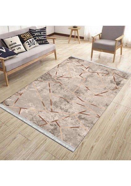 Makinede Yıkanabilir Kaymaz Tabanlı Halı Oval Yuvarlak Yolluk Dot Tabanlı Salon Halısı 0086B modelleri