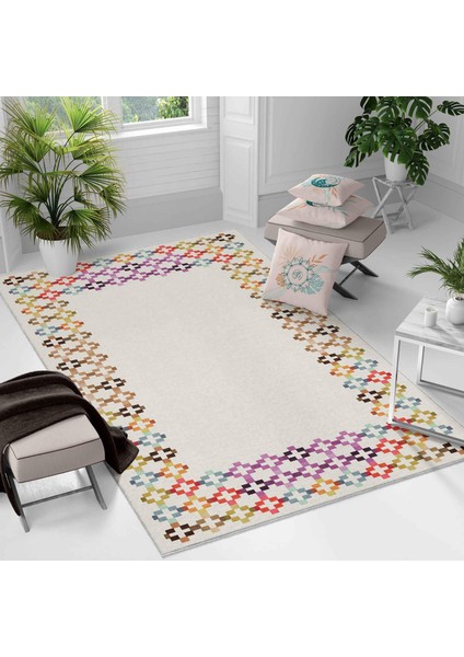Kaymaz Taban Yıkanabilir Halı – Mutfak, Salon, Yatak Odası Için Modern Dijital Baskı Halı