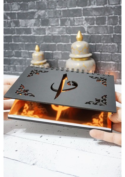 Elif Vav Siyah Ahşap Plan Defteri - Süresiz Ajanda - Haftalık Planlayıcı - A5 fiyatları