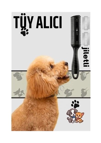 Kedi ve Köpek Çift Jiletli Tüy Alma Tarağı