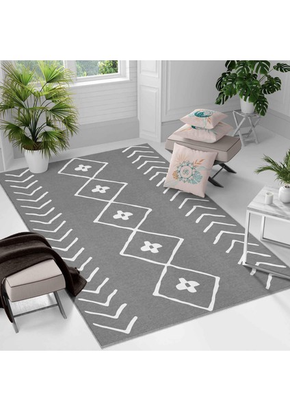 Kaymaz Taban Yıkanabilir Halı – Mutfak, Salon, Yatak Odası Için Modern Dijital Baskı Halı (SLNHAL178)