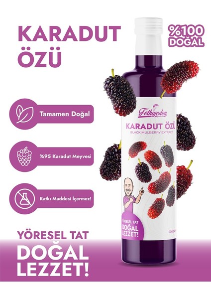 Doğal Katkısız Ve Organik Karadut Özü 700gr