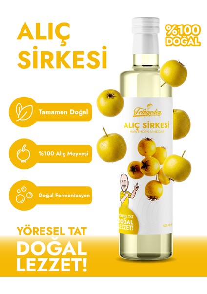 Doğal Fermente Katkısız Ve Organik Alıç Sirkesi 500 ml