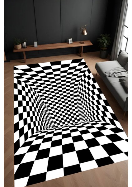 Dijital Baskı Kaymaz Taban Yıkanabilir Modern 3D Özel Tasarım Halı ve Yolluk