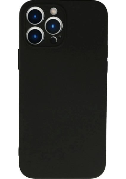 iPhone 13 Pro Max Kılıf Nano Içi Kadife Silikon - Siyah
