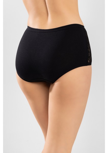 Kadın Yanları Dantel Bato Külot 3'lü Set 8872 Siyah modelleri