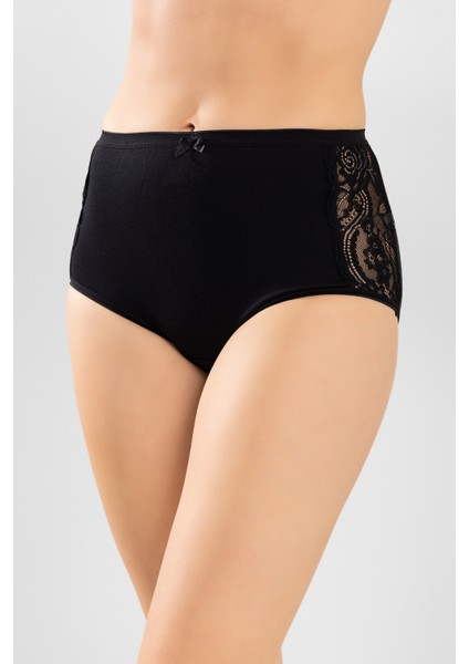 Kadın Yanları Dantel Bato Külot 3'lü Set 8872 Siyah fırsatları
